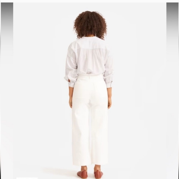 NWT Everlane The Wide-Leg Crop Pant Bone - Picture 3 of 5